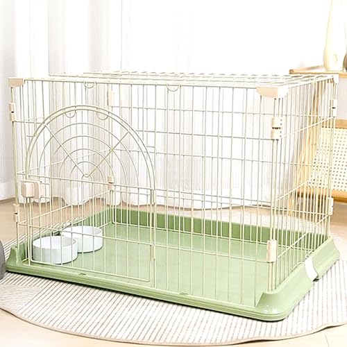 Laufstall, Hundekäfig, Laufstall, Käfige for Hunde, Faltbare Hundebox for den Innenbereich, übergroßer Platz(Green,100 * 65 * 60cm) von Generic