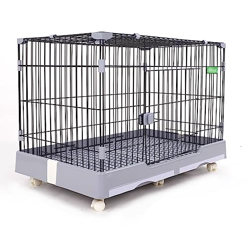 Laufstall, Hundekäfig, Laufstall, Kisten for mit 360° drehbaren Rollen(Grey) von Generic