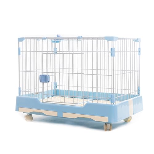 Laufstall, Hundekäfig, Laufstall, tragbare Hundebox, Faltbare Hundebox for den Innenbereich, extra geräumig(Blue,99 * 62 * 75cm) von Generic