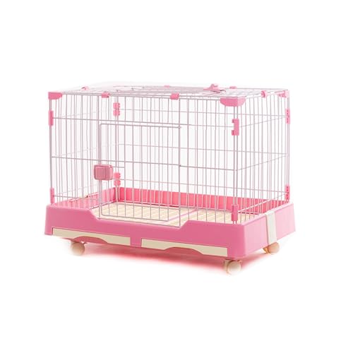 Laufstall, Hundekäfig, Laufstall, tragbare Hundebox, Faltbare Hundebox for den Innenbereich, extra geräumig(Pinky,82 * 57 * 66cm) von Generic
