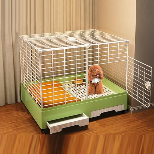 Laufstall, Hundekäfig, Laufstall, tragbare Hundebox, Hundebox mit Doppeltür(Green) von Generic
