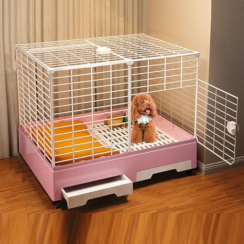 Laufstall, Hundekäfig, Laufstall, tragbare Hundebox, Hundebox mit Doppeltür(Red) von Generic