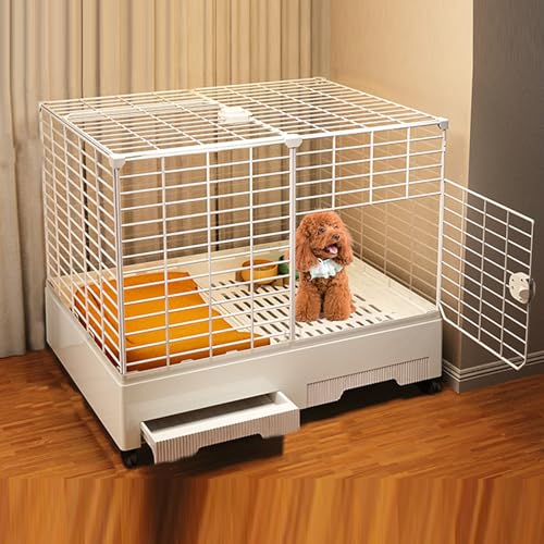 Laufstall, Hundekäfig, Laufstall, tragbare Hundebox, Hundebox mit Doppeltür(White) von Generic