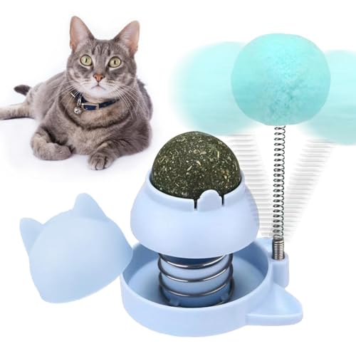 Leckbare Katzenfischkugel - Wand montiert, rotierende Leckerei mit Frühling | Natural Cat Chew Toy für Zahnpflege, Langeweile Relief | Interaktiver Katzenminze -Spielball für Kätzchen, erwachsene Katz Leckbare Katzenfischkugel - Wand montiert, rotierende Leckerei mit Frühling | Natural Cat Chew Toy für Zahnpflege, Langeweile Relief | Interaktiver Katzenminze -Spielball für Kätzchen, erwachsene Katz von Generic