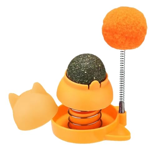 Leckbare Katzenfischkugel - Wand montiert, rotierende Leckerei mit Frühling | Natural Cat Chew Toy für Zahnpflege, Langeweile Relief | Interaktiver Katzenminze -Spielball für Kätzchen, erwachsene Katz Leckbare Katzenfischkugel - Wand montiert, rotierende Leckerei mit Frühling | Natural Cat Chew Toy für Zahnpflege, Langeweile Relief | Interaktiver Katzenminze -Spielball für Kätzchen, erwachsene Katz von Generic