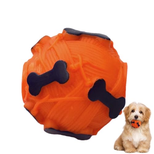 Leckerli-Spender für Hunde, Spielzeug für die Zahnreinigung bei Hunden, Quietschendes Leckerli-Ballspender-Spielzeug für Welpen,Zähneknirschendes Spielzeug für Hunde, Welpen-Puzzle, langsamer von Generic