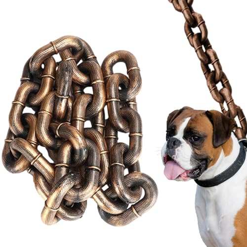 Leine für Haustiere – Kette für Hunde, Kette für Welpen, wasserdicht, 2 m lang, für große Hunde | Kettenleine für Hunde aus Metall, gegen Beißen, Dressurleine von Generic