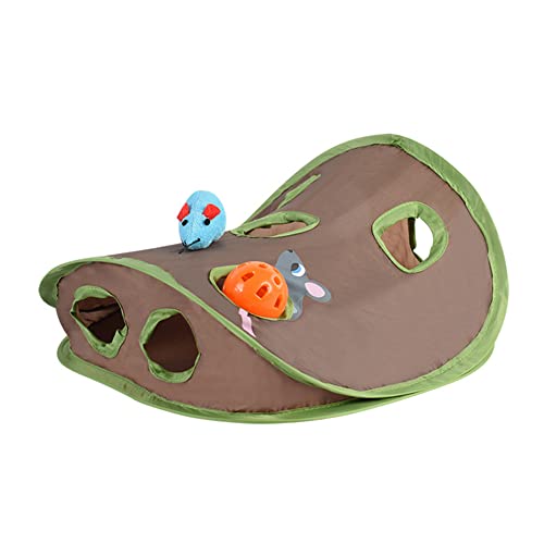 Lustiges Haustier Katze Mäuse Intelligenz Lernspielzeug Katzenspielzeug Spielglocke Zelt mit 9 Löchern und Mäuse Dekoration Tunnel Spielzeug Lustiges Haustier Katze Mäuse Intelligenz Lernspielzeug Katzenspielzeug Spielglocke Zelt mit 9 Löchern und Mäuse Dekoration Tunnel Spielzeug von generic
