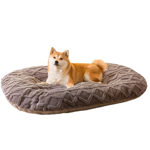 MOMOPET Haustierbett, Jacquard, Korallensamt und Leder, doppelseitig verwendbar, verdickt & warm, geeignet für Winter & Sommer, abnehmbar & waschbar, kleine bis mittelgroße Hunde, Katzen (Medium, MOMOPET Haustierbett, Jacquard, Korallensamt und Leder, doppelseitig verwendbar, verdickt & warm, geeignet für Winter & Sommer, abnehmbar & waschbar, kleine bis mittelgroße Hunde, Katzen (Medium, von Generic