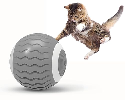 MYKIKI´s Katzenminze Smart Interaktives Katzenspielzeug, 2 Modi zu bedienen, leiser Betrieb, einfach zu bedienen, automatischer Rollball für Indoor-Katzen, Hindernisvermeidung, USB wiederaufladbar von Generic