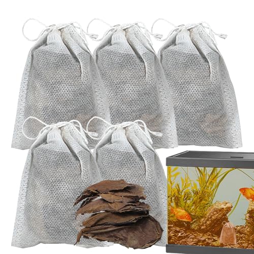 Mandelblätter des Aquariums: Natürliche Catappa-Blätter für und Betta-Tank, Wasseraufbereiter für Fische, Packung mit Antimossblättern zur Simulation von Flusslebensräumen, Behandlung von Generic