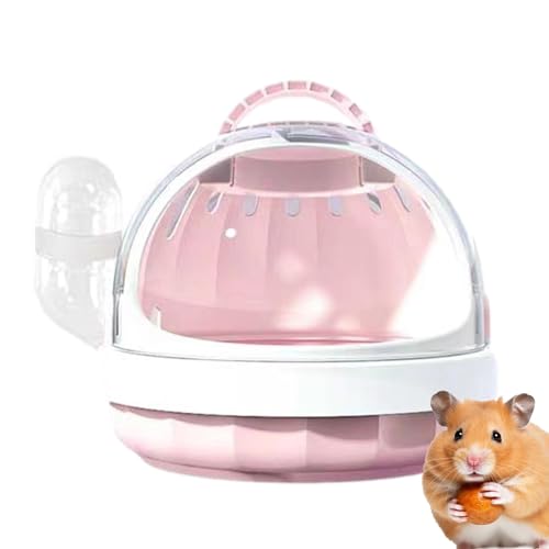 Meerschweinchen-Reisetaschen, Panorama-Hamster-Tragetasche, Kaninchen-Reisetasche mit Wasserflasche, Reisekäfig für kleine Haustiere mit Panoramablick, tragbare Hamster-Tragetasche, kleine von Generic