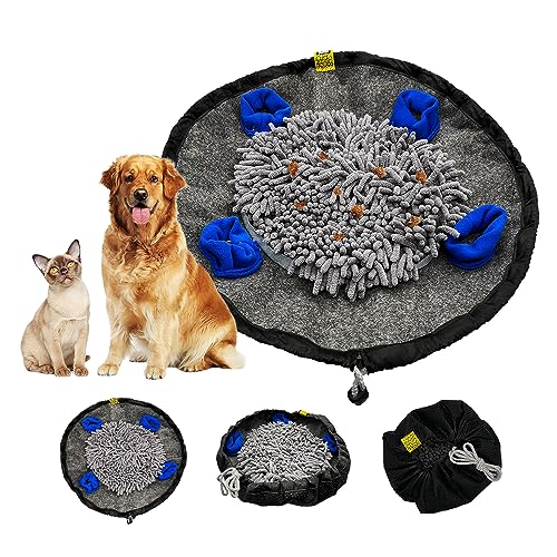 MgcYoHole Schnüffelmatte für Hunde, 47,8 x 48,8 cm, interaktives Schnüffelspiel, Puzzle-Spielzeug, fördert natürliche Futtersuche und langsames Fressen, Stressabbau für kleine/mittelgroße und große von Generic