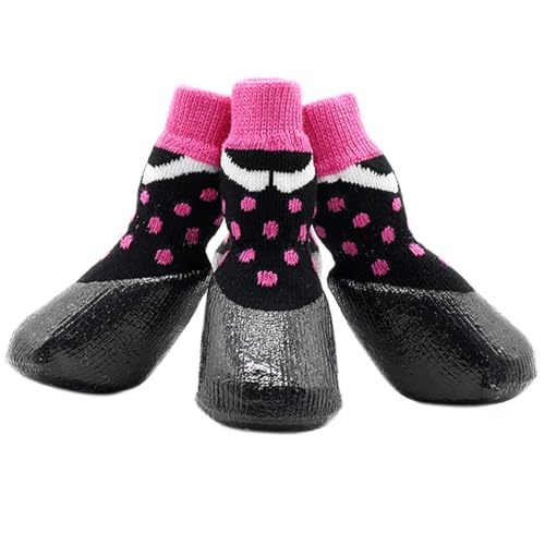 Modische Hundesocken mit Punkten, elastische Haustierschuhe für große Hunde, 4 Stück Modische Hundesocken mit Punkten, elastische Haustierschuhe für große Hunde, 4 Stück von Generic
