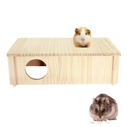 Modularer Hamster-Habitat, miteinander verbundener Hamster-Bau, rechteckig, 2 Kammern, Multi-Raum-Verstecke und Tunnel, Kleintier-Lebensraum-Dekoration für Zwerghamster, Rennmäuse, Mäuse, Lemmings von Generic