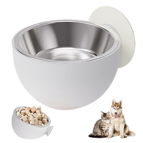 Montierter Hundenapf-Anti-Leck Magnetische Hundefutternäpfe | Fester, an der Wand montierter erhöhter Futternapf Für Welpen, Abnehmbar Für Katzen Und Hundefutter von Generic