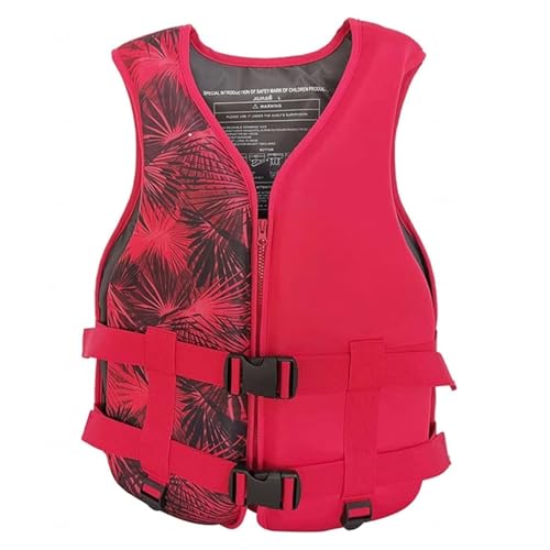Neopren-Rettungsweste for Erwachsene, verstellbare Schwimmweste PFD, Sicherheitsausrüstung for Bootfahren, for Kajakfahren, Kanufahren(Red,XS) von Generic
