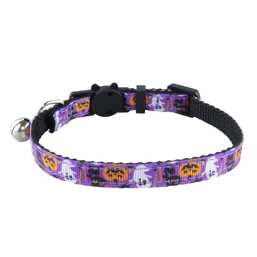 Neu Haustier Kragen Halloween Woven Katze Kragen Bogen Katze Kragen Kwk345 (Purple, XL) von Generic