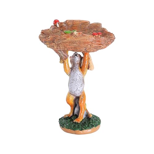 Neues kreatives Vogelfütterungsgerät, Vogelbad, Garten, Hofdekoration, Dekoration, Vogelfütterungsgerät, Kunstharz MqL351 (Brown, 21.5x15.7cm) von Generic
