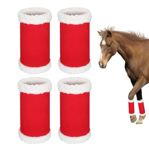 Niedliche Kunstpelzhüllen, Pferdebeinschoner des Weihnachtsmanns | Weihnachtsstrumpfhose für Sportstiefel für Clubs, Kurse von Generic