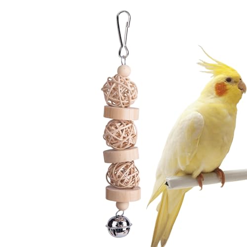 Nymphensittich-Spielzeug – Papageien-Kauspielzeug, Vogel-Kauspielzeug | Rattanball aus Naturholz für Vögel, Vogelkäfigspielzeug für Wellensittiche, Turteltauben, Sittiche, Aras, Sittiche, Kakadus und Nymphensittich-Spielzeug – Papageien-Kauspielzeug, Vogel-Kauspielzeug | Rattanball aus Naturholz für Vögel, Vogelkäfigspielzeug für Wellensittiche, Turteltauben, Sittiche, Aras, Sittiche, Kakadus und von Generic