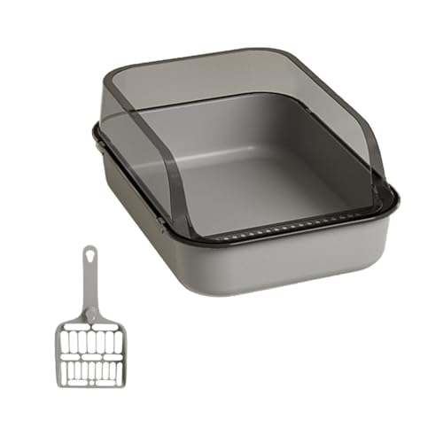 Offene Katzentoilette, U-Form, abgesenktes Haustierzubehör mit Bettpfanne, Toilette, leicht zu reinigen, halbgeschlossene Katzentoilette für kleine große Katzen Nby69 (A, 40x28x16cm) von Generic