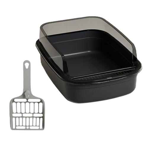 Offene Katzentoilette, U-Form, abgesenktes Haustierzubehör mit Bettpfanne, Toilette, leicht zu reinigen, halbgeschlossene Katzentoilette für kleine und große Katzen Fhz580 (C, One Size) von Generic