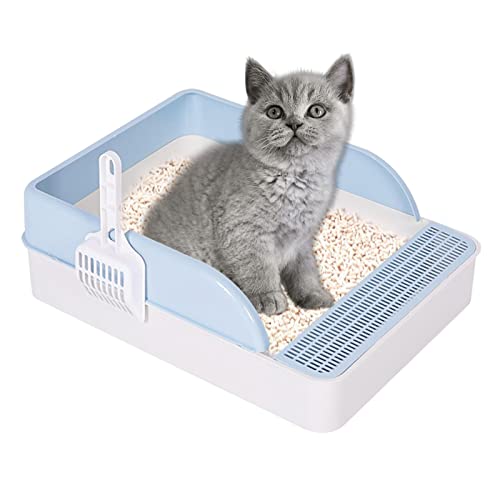Offene Katzentoilette, halboffene, spritzwassergeschützte Katzentoilette – sichere und geruchsneutrale Katzentoilette, abnehmbare Katzentoilette, einfach zu entfernen von Generic