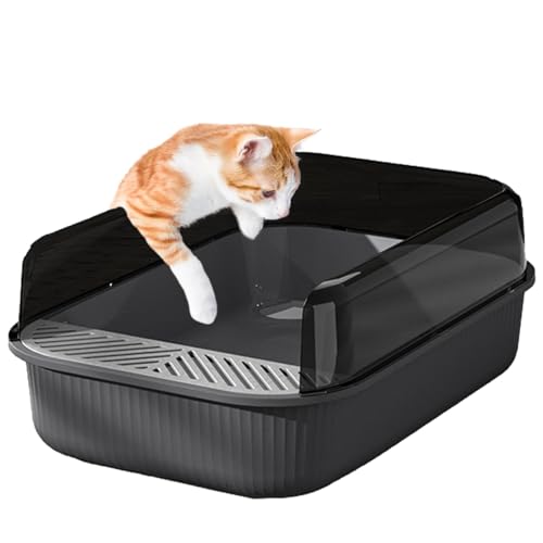 Offene Katzentoilette Für Haustiere – Extra Große Katzentoilette Mit Hohen Seiten, Herausnehmbare Katzentoilette | Spritzwassergeschützter, Antihaftbeschichteter, Halbgeschlossener Katzentoilette-Sand Offene Katzentoilette Für Haustiere – Extra Große Katzentoilette Mit Hohen Seiten, Herausnehmbare Katzentoilette | Spritzwassergeschützter, Antihaftbeschichteter, Halbgeschlossener Katzentoilette-Sand von Generic