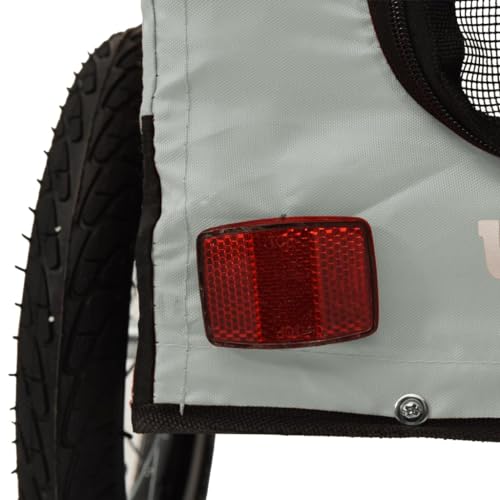 PET -Fahrradanhänger mit PVC -Abdeckung, Eisenrahmen für Kleine Hunde, Reflektoren und Schubstangen für Lebensmittel und Sportartikel von Generic
