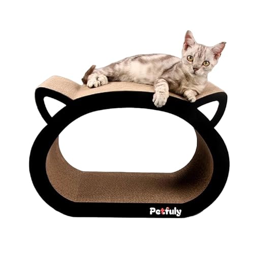 PETFULY Katzenkratzbett aus Wellpappe für Indoor-Katzen - Kratzunterlage mit Katzenminze von Generic
