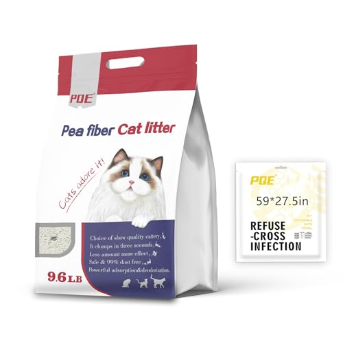 PQE Katzenstreu, klumpend, 2,5 kg x 1 – kostenloses Haustier-Badetuch im Lieferumfang enthalten, Katzenstreu für Katzen von Generic