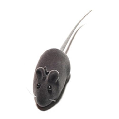 PULABO Heimtierbedarf Silikonmaus Simulation Maus Katzenspielzeug Gummi Beflockung Maus Sounding Mouse Haltbarer Service tragbar von Generic
