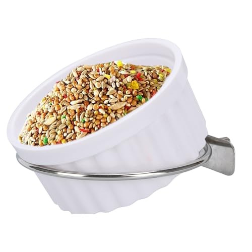 Papageienfuttermittel - Vogelfutterschüssel Wasserspender | Food Bowl Waterer Container Haustier Vorräte, Shot -Käfig -Zubehör für Cockatiel, Conure, Maas, Finch von Generic