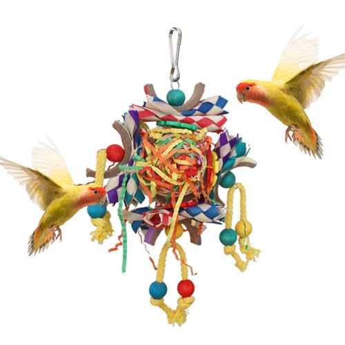 Papageienpapier Kauspielzeug, Vogelpapier Shredding Toys | Vogelfutterfuttersuche Spielzeug mit farbenfrohen Ball - Bird -Shredding -Spielzeug für kleine Vogel -Sachpapaglets Lovebirds Cockatiels Papageienpapier Kauspielzeug, Vogelpapier Shredding Toys | Vogelfutterfuttersuche Spielzeug mit farbenfrohen Ball - Bird -Shredding -Spielzeug für kleine Vogel -Sachpapaglets Lovebirds Cockatiels von Generic