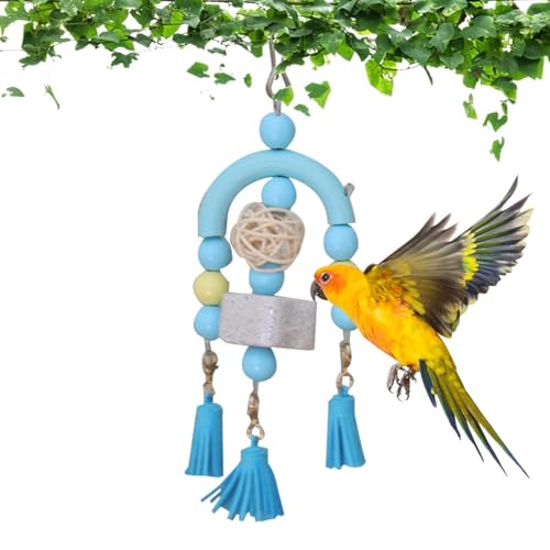Paraquito Tutu Spielzeug Tutu Spielzeug Hängend Spielkäfig Spielzeug mit Acrylperlen Fallschirm Occato Vogelkäfig Zubehör von Generic