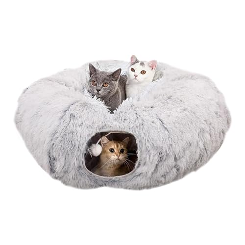Peekaboo 2-in-1-Katzenbett, zusammenklappbare Katzenhöhle, große Katzenbetthöhle, waschbarer Tunnel für Katzen, ideale Entspannung im Innen- und Außenbereich, bequemes und gemütliches Zubehör von Generic