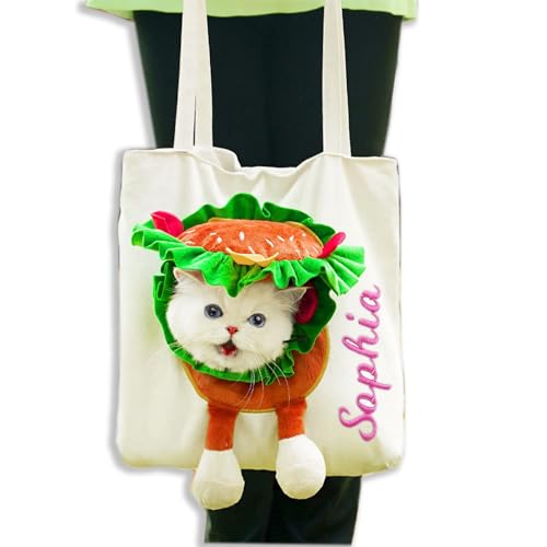 Personalisiert bestickte Haustiertasche,Einzigartige Hundetrage & Katzentrage mit Namensstickerei - Leichte Umhängetasche für Spaziergänge, Reisen, als süße Tragetasche für Kleintiere Personalisiert bestickte Haustiertasche,Einzigartige Hundetrage & Katzentrage mit Namensstickerei - Leichte Umhängetasche für Spaziergänge, Reisen, als süße Tragetasche für Kleintiere von Generic