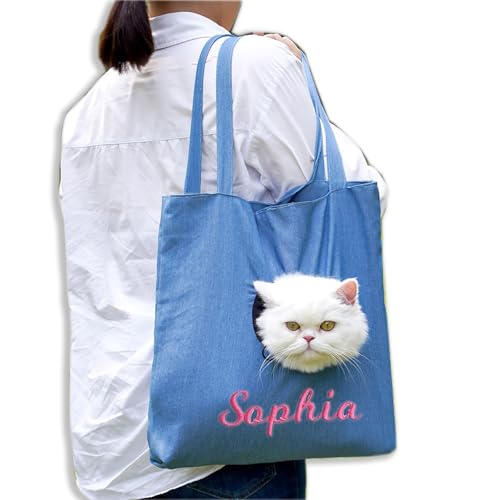 Personalisiert bestickte Haustiertasche,Einzigartige Hundetrage & Katzentrage mit Namensstickerei - Leichte Umhängetasche für Spaziergänge, Reisen, als süße Tragetasche für Kleintiere Personalisiert bestickte Haustiertasche,Einzigartige Hundetrage & Katzentrage mit Namensstickerei - Leichte Umhängetasche für Spaziergänge, Reisen, als süße Tragetasche für Kleintiere von Generic