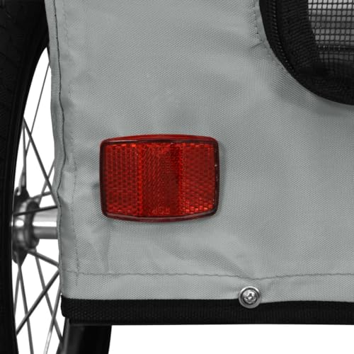 Pet Bike Trailer, Grey Oxford Stoff und Bügeleisen, Komfortables und Bequemes Design mit PVC -Abdeckung. Sicheres Fahren, Breite Anwendungen für Kleine Hunde und Haustiere von Generic
