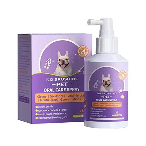 Pet Clean Teeth Cleaning Spray for Dogs & Cats, Dog Mouthwash Pet Oral Spray Clean Teeth, Oral Spray for Dogs Teeth 2023 New Fresh Breath for Dogs (Purple, One Size) von Generic