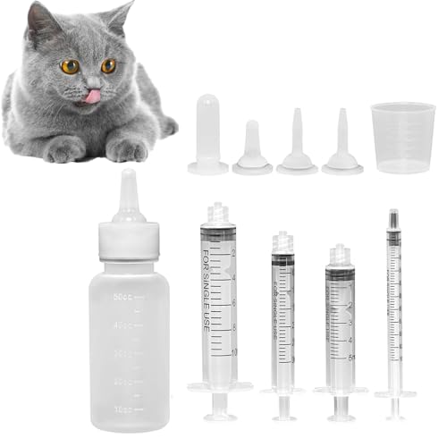 Pet Medicine Feeder, Neugeborene Tier Feeder Spritze Sets, Fütterung Stillspritze Spender mit Silikon Nippel für Hunde, Katzen, Vögel und andere Kleintiere von Generic