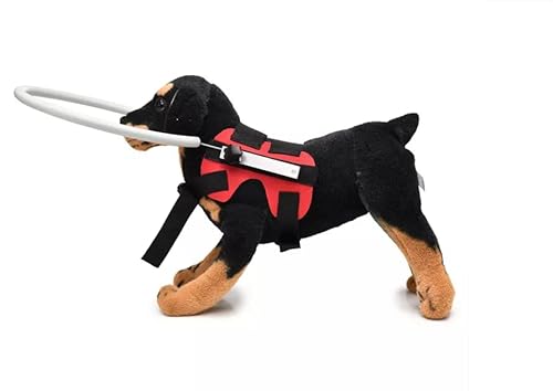 Pet Safety Harness Blind Dog Halo Harness Protective Guide Trainingsweste Anti-Kollisions-Halsband für blinde Hunde (Medium, Rot) von Generic