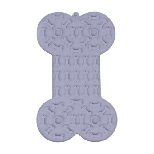 Pet Slow Food Bowl Saugnapf Silikon Fütterung Tablett verärgert Slow Food Pad Hundefutter Schüssel Hund lecken Pad KuW635 (Grey, 18.5x11.5cm) von Generic
