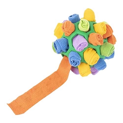 Pet Snuffle Ball Toy Puzzle Green Durable Fleece Material Slow Feeder for Dogs von Generic