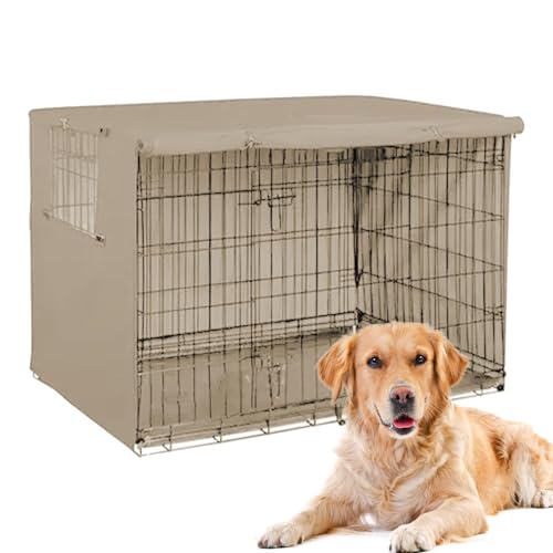 Pet Zwinger Cover - Oxford Cage Cover, wasserdichte Hundekatze Käfig Deckel für Haustierkiste, Winddichte Käfigabdeckung, Hundehütte für Hundekisten von Generic