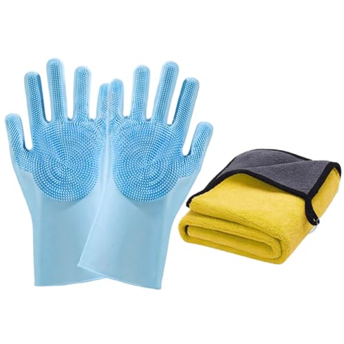 Pflegehandschuhe Für Hunde - Katzen Und Welpen Bad Massagehandschuh Mit Abwaschbarem Fäust,Reinigungswerkzeug Haarentfernung Für Welpen Kätzchen Kleine Tiere Home Badezimmer Auto Dusche Täglich Pflegehandschuhe Für Hunde - Katzen Und Welpen Bad Massagehandschuh Mit Abwaschbarem Fäust,Reinigungswerkzeug Haarentfernung Für Welpen Kätzchen Kleine Tiere Home Badezimmer Auto Dusche Täglich von Generic