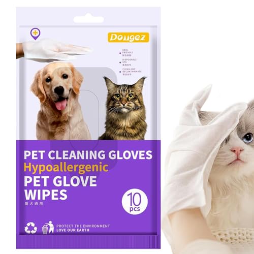 Pflegehandschuhe für Katzen: Handschuhe zum Reinigen von Katzenhaaren, Handschuhe zum Entfernen von Hundehaaren | Reinigungshandschuhe für Hunde, Reinigungshandschuhe für Haustiere, Waschhandschuhe von Generic