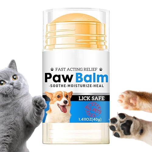 Pfotenbalsam für Katzen, Pfotenbalsam für Hunde, 40 g, Feuchtigkeitscreme, Fußpflege, beruhigende Creme für Haustierfüße, leicht einziehend, für Fiss von Generic