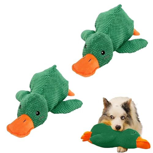 Antistress Ente Hund Hundespielzeug 2 STK Anti Stress Ente Antistress Ente Antistressente Quietschspielzeug Interaktives Spielzeug für Hunde Anti-Stress-Spielzeug Hunde Süß Plüschtier S M L von Generic